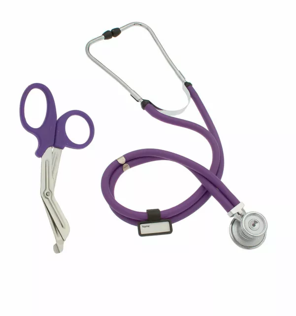 Nurse Kit Premium Stethoscopes Sprague Double Tube Stethoscope + Free EMT Shears