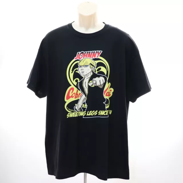 Camiseta Cobra Kai Johnny Para Hombre XL Negra Barrer Piernas Karate Kid Camiseta Gráfica Usada en Excelente Condición