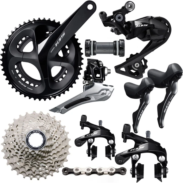 NEU Shimano 105 R7000 11-Gang FELGENBREMSE mechanisches Fahrrad-Gruppenset (50/34T Kurbel)