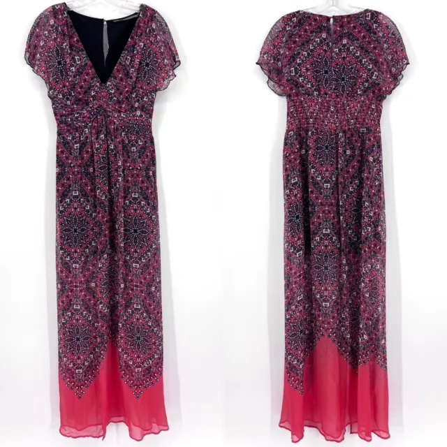Anthropologie Twelfth Street Cynthia Vincent M Silk Handkerchief Print Dress