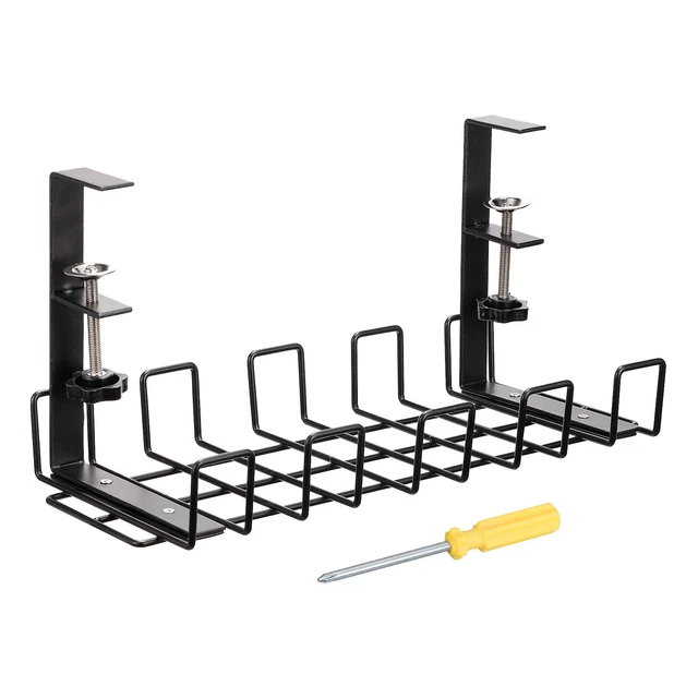 Cable Management Tray Under Desk, Wire Management Rack Cable Wire Organizer