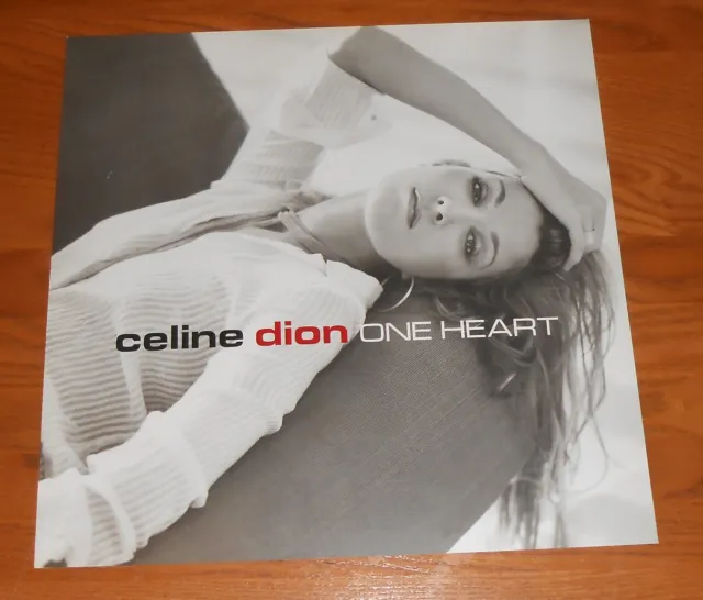 Celine Dion One Heart Poster 2-Sided Flat Square Promo 2003 12x12