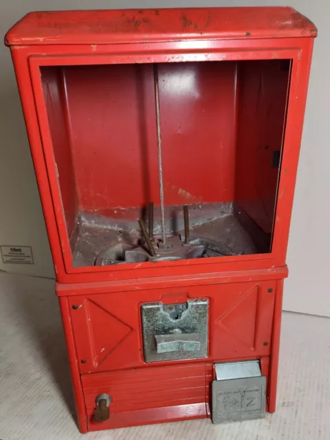 Folz Northwestern Vending Machine Bulk 2-Cent Mechanism Red Vintage