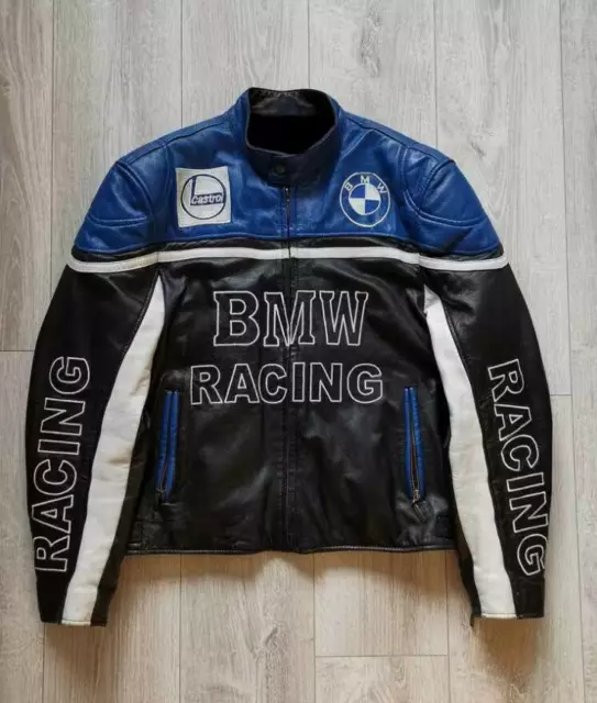 Men's BMW Racing Motorcycles Riding Motor Bike Faux Leather Jacket