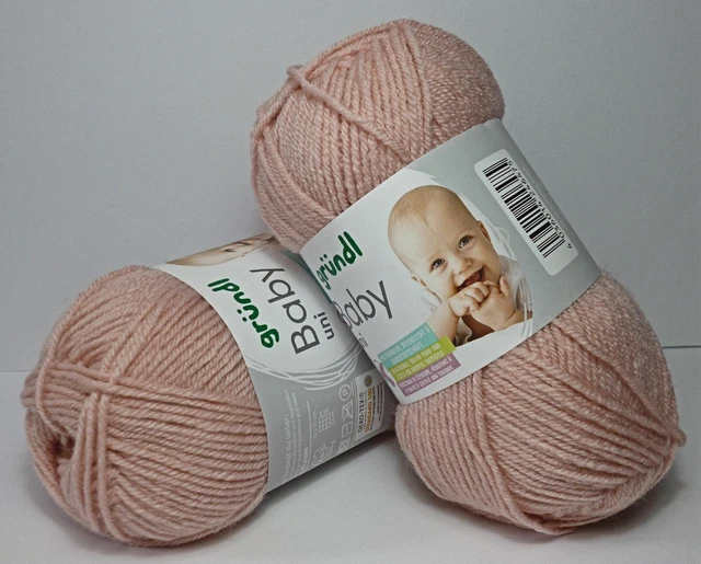 Wolle zum Stricken Baby uni v.Gründl 50 g Fb.10 puder Babywolle