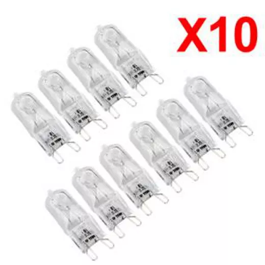 10 x G9 Halogen Light Bulbs Clear Capsule 240V 40W Watt Dimmable 3