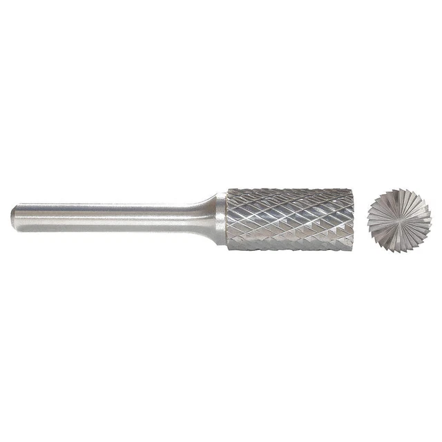 GRAINGER APPROVED 310-002048 Cylinder Bur SB,Flat End,5/16",Carbide