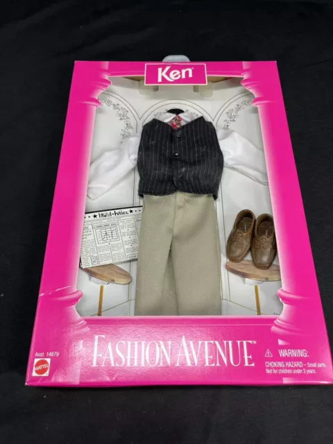 Barbie 1997 FASHION AVENUE MATCHIN’ STYLES Ken & Tommy Pants And Vest 18111 MISB