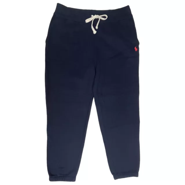 Polo Ralph Lauren Stretch Sweat Pants Navy Drawstring Cotton Elastic $125
