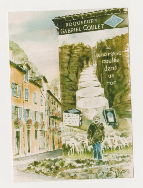 Carte Postale Publicitaire 12 Aveyron Roquefort Coulet Vierge Port Prix Coûtant