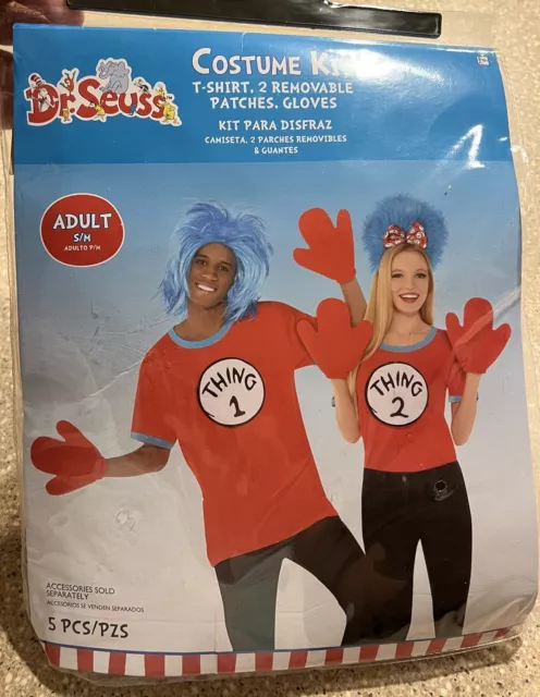 Dr. Seuss Adult Thing 1 & Thing 2 Accessory Kit - ADULT S/M  -NEW!!