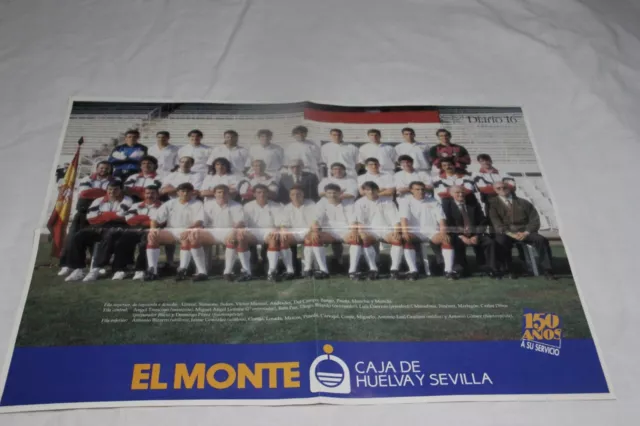 Poster Del Equipo De Futbol Del Sevilla F.c Del Año 1.993 Cotizado Y Escaso