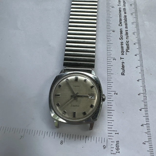 VINTAGE TIMEX ELECTRIC Wristwatch Not Working As Is Parts Or Repair 16