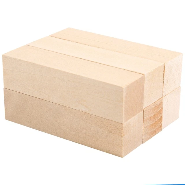6 StüCk Linden Holz Schnitzen BlöCke für Holz AnfäNger, Schnitzen Hobby Kit6172