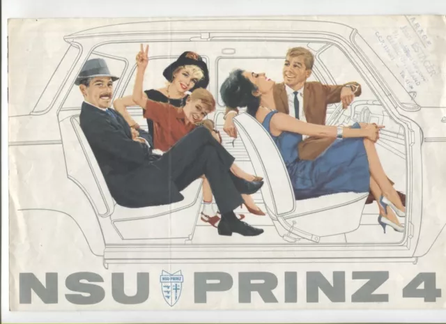 N°11926 / dépliant NSU Prinz 4  texte français