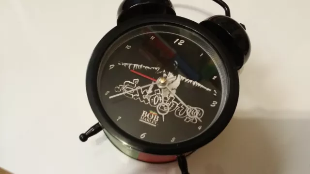 Reloj "Exodus" edición Bob Marley de mesa de cama clásico tradicional de campana