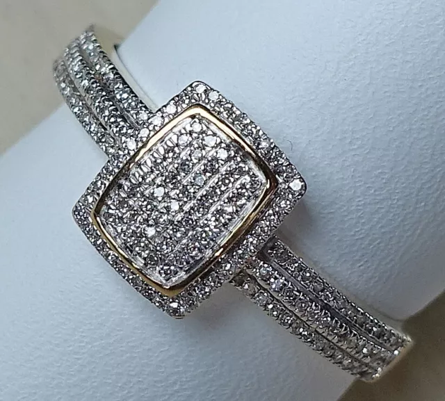 Designer Brillant Diamant Ring aus 9 kt 375 Gold mit Brillanten Diamond ♦️ 7681