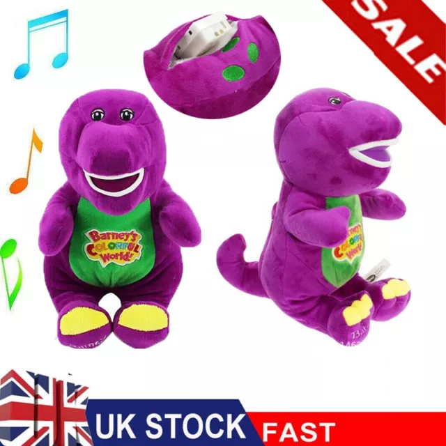 Barney the dinosaur sing i love you song purple soft plush doll toy