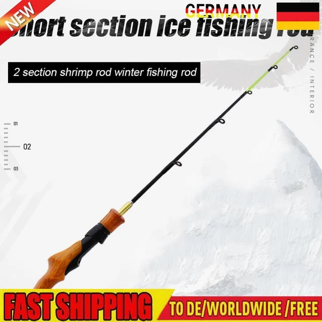 jingjing Angelrute für Eisangeln, Fluss, Garnelen, Winter, Karpfenangeln (Gewehr