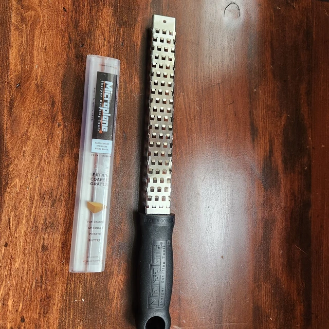Microplano rallador/negro acero inoxidable/zester estado en muy buen estado