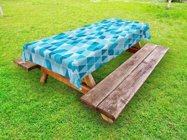Geometric Outdoor Picnic Tablecloth in 3 Sizes Decorative Washable Waterproof