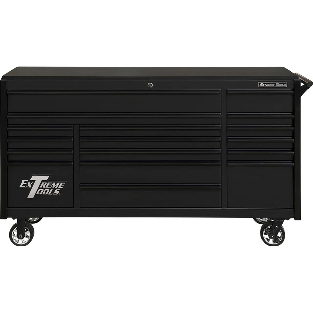 Extreme Tools DX Series 72in. 17-Drawer Triple Bank Roller Cabinet — 72in.W x