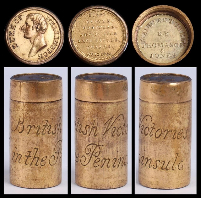 GREAT BRITAIN 1815 British Victories Peninsular War box medal 26 medals.