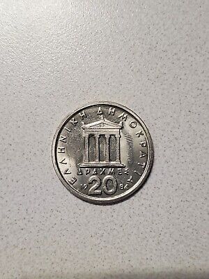 20 Drachmes 1984 Greece Copper Nickel World Coin KM133 Parthenon Greek Drachma