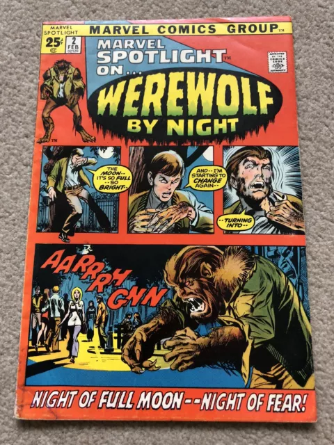 Marvel Spotlight No.2  Key 1St Appearance Werewolf By Night 1972 Fn/Vfn