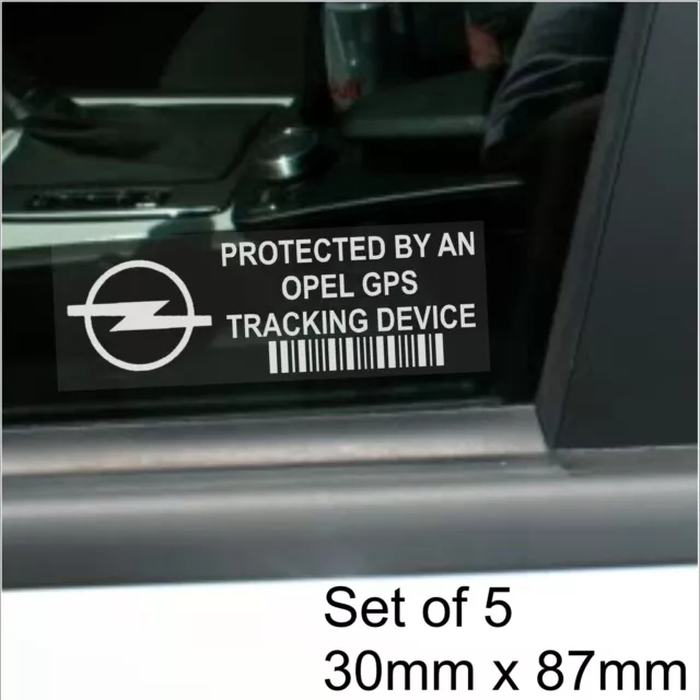 5 x Opel GPS Tracking Device Security Window Stickers-Car Alarm Tracker