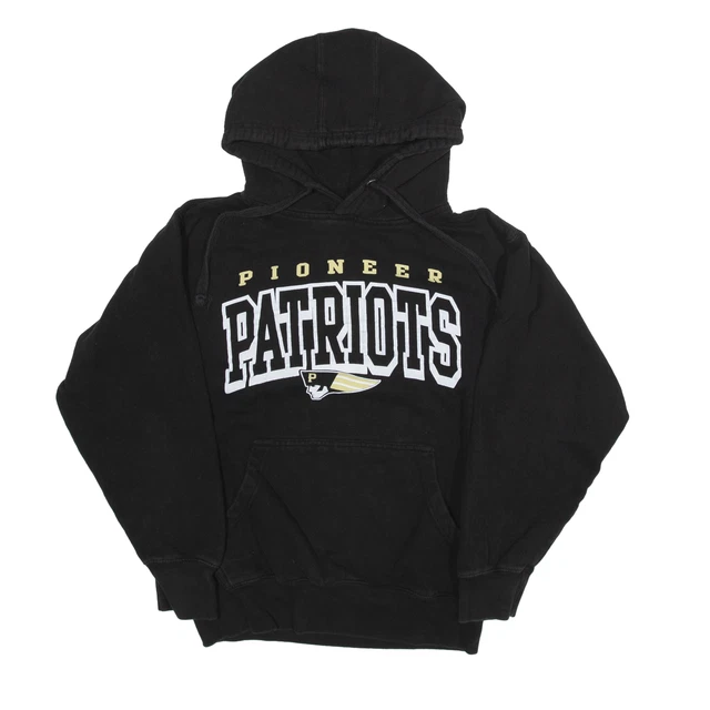 Felpa con cappuccio NFL New England Patriots USA nera pullover da uomo S