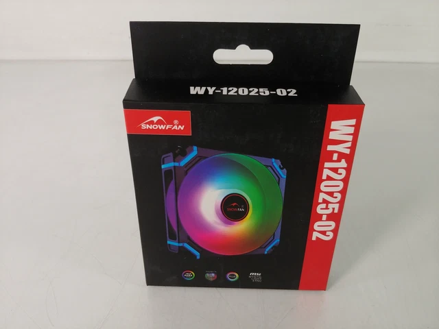 Nuovo Snowfan WY-12025-02 120mm - 12VDC Ventola Raffreddamento (Bianco)