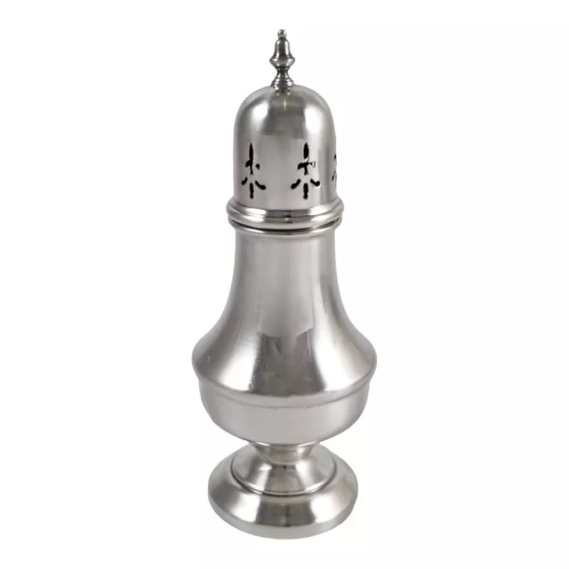 Antiker Sterling Silber Hoher Turm Zuckerstreuer Muffineer, Fleur-de-Lis