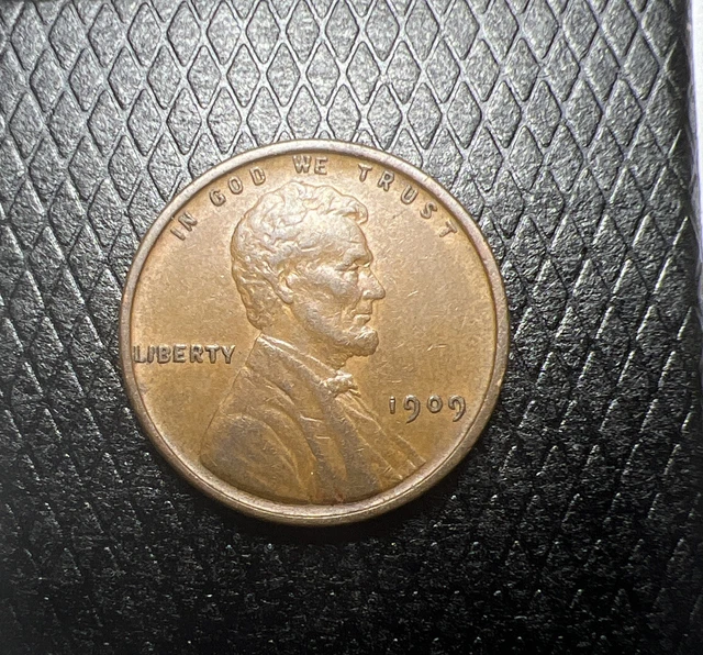 1909 VDB Lincoln Head Wheat Cent Bronze BN Penny Almost Uncirculated AU(SKU670)
