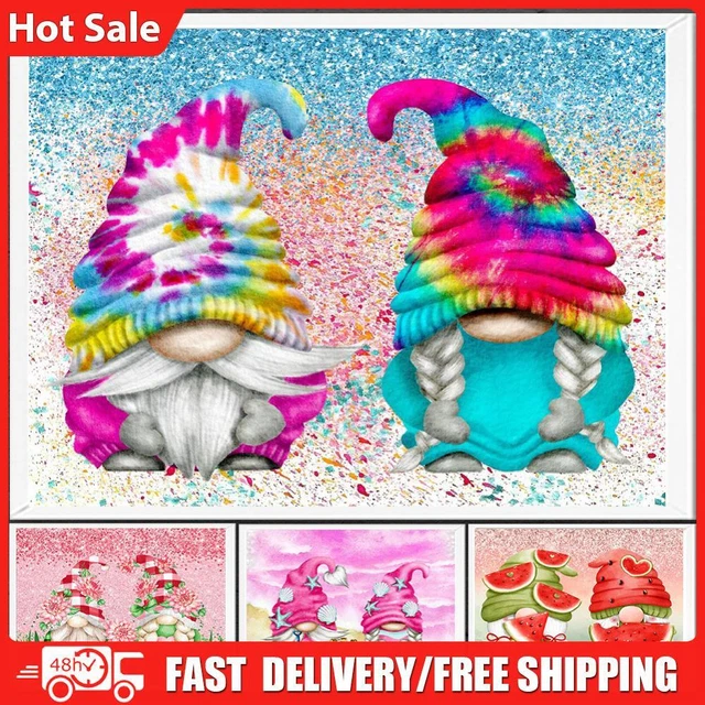 5D DIY Full Round Drill Diamond Painting Two Goblin Kit Home Decoration Art