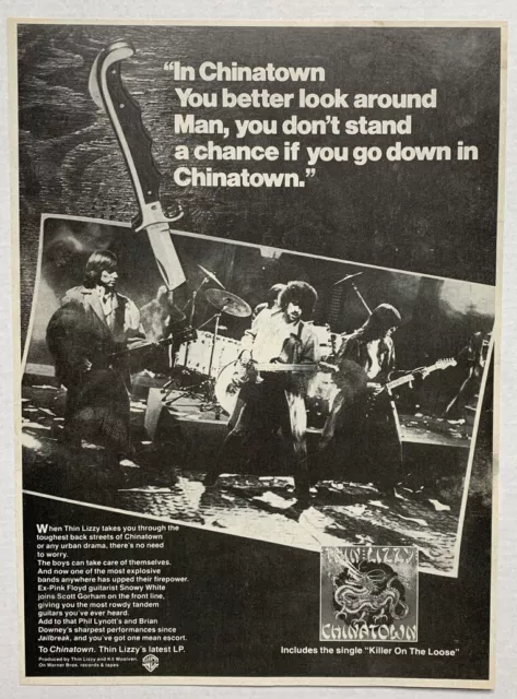 Thin Lizzy 1980 Advert Chinatown