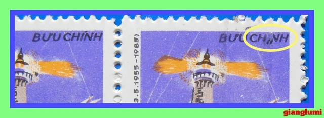 Vietnam Long Chau lighthouse ERROR Mising "I" in :CHINH" MNH NGAI