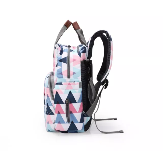 Waterproof Baby Nappy Changing Maternity Printing Bag Large Capacity Backpack 3
