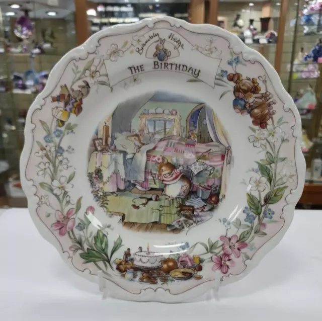 Royal Doulton Bone China Brambly Hedge THE BIRTHDAY Plate Diameter: 8"/20cm