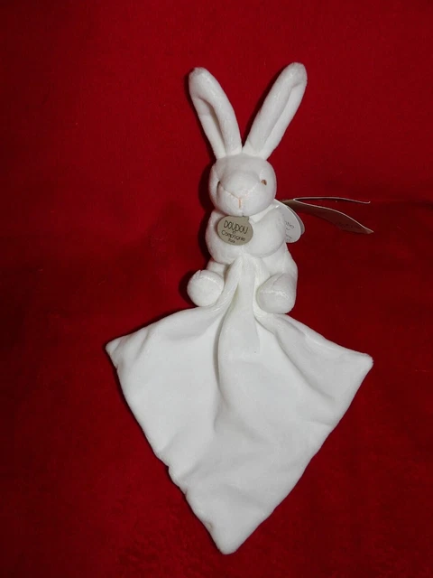 Doudou Et Compagnie Lapin Blanc Mouchoir J'aime Mon Doudou