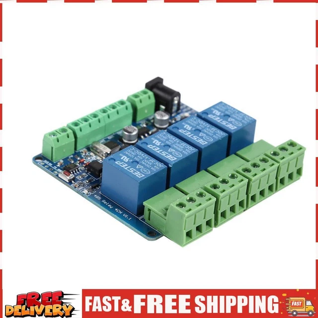 MODBUS-RTU 4 WAY 12V Relay Module Switch 4 Way Relay Output RS485 ...