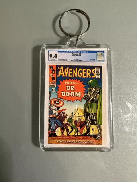 Avengers #25 - Doctor Doom - CGC Homage - Mini Slab - Key Issue Keychain