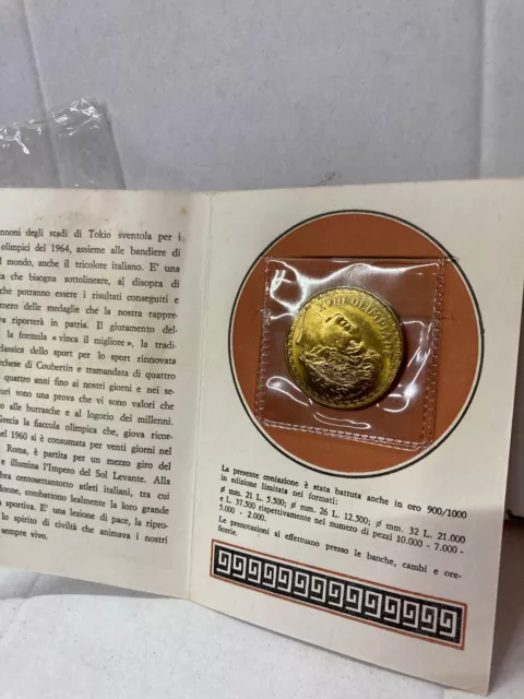 COCEPA MEDAGLIA Xviii Olimpiade Di Tokyo L'italia Ai Giochi