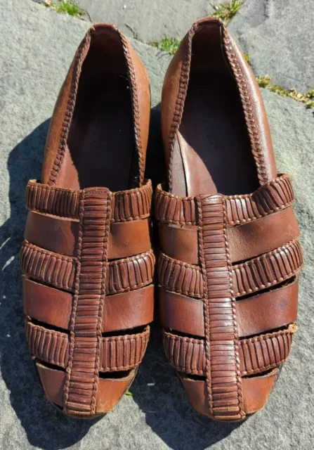 SIZE 12 M Mens Cole Haan Resort Wear Brown Woven Leather Shoes 56.75 PicClick
