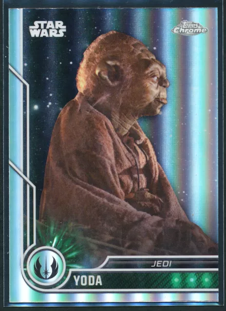 Yoda 2023 Topps Chrome Star Wars Refractor #51