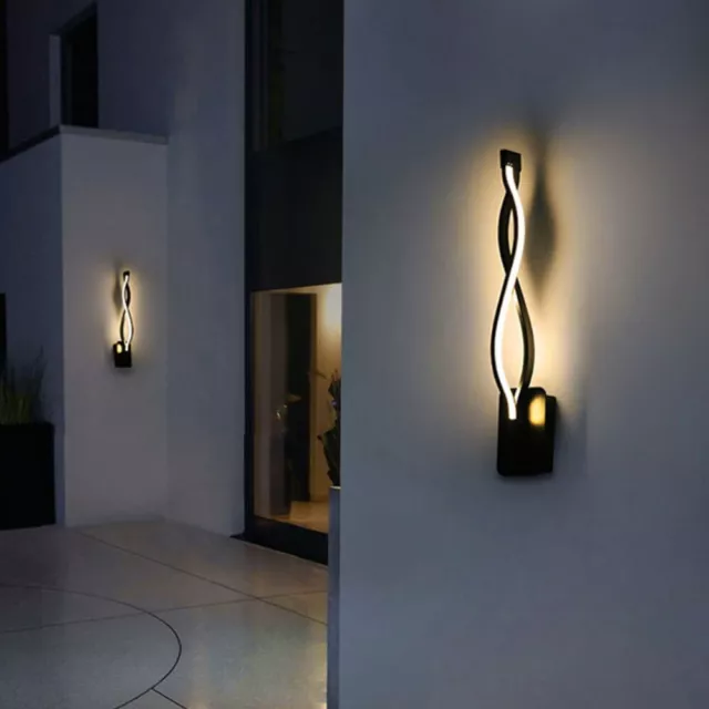 LED Modern Wall Lamp Living Room Bedroom Hallway Aisle Sconce Wave Twist Light
