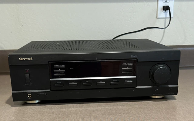 Sherwood 2-Channel Am/FM Stereo Receiver RX-4109 Tone Direct Aux Tape Cd 200watt