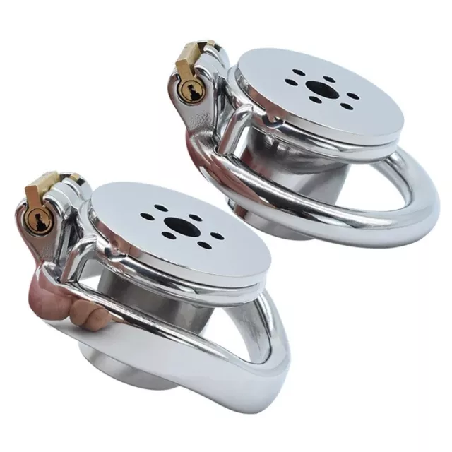 Male Negative Chastity Cage Steel Cage Metal Optional Lock Chastity Device Belt Picclick