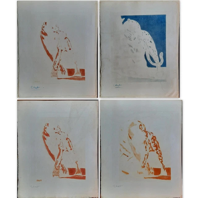 Paul Jouve (1878 - 1973) - Panthère et Singe - Catawiki
