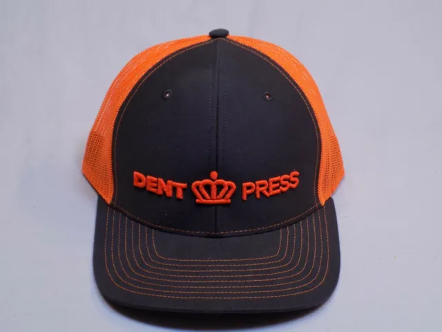 DENT PRESS Charlotte NC Crown Blaze Orange Mesh Trucker Snapback Hat Car Repair